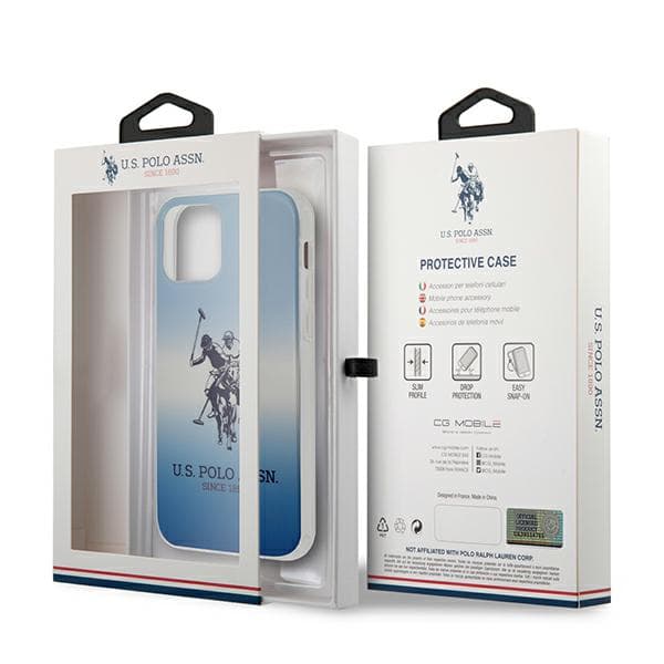 US Polo Gradient Collection-skal till iPhone 12 mini blått