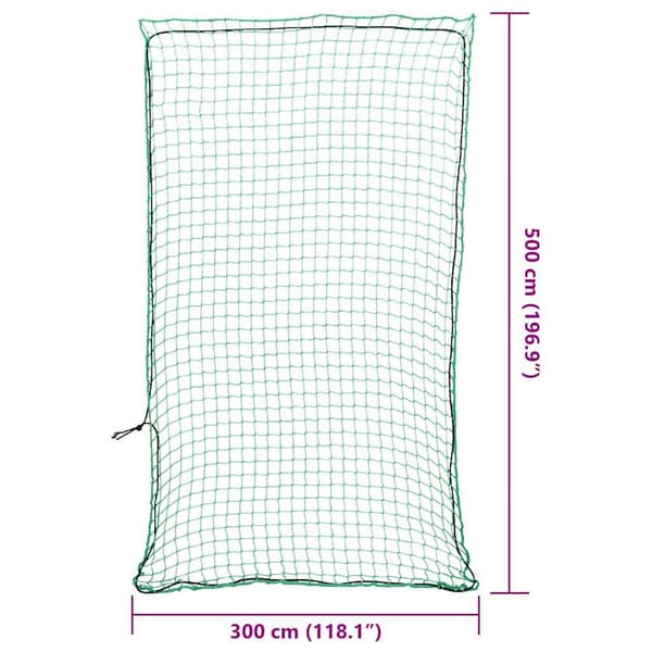 vidaXL Trailernet med elastisk reb grøn 5x3 m PP