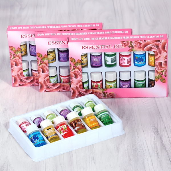 eteriska oljor set 3ML FÖR aromaterapi luftfuktare 12 ST MIX