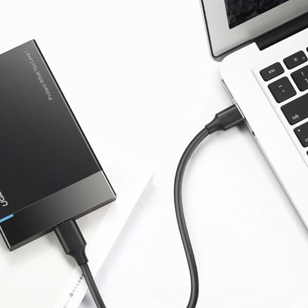 USB-A 3.0 - USB-C 3A -kaapeli 1,5 m - musta