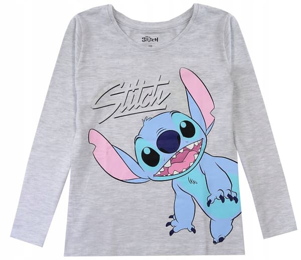 STITCH STICZ FLICKBLUS, långärmad, BOMULL, grå 98 D060L