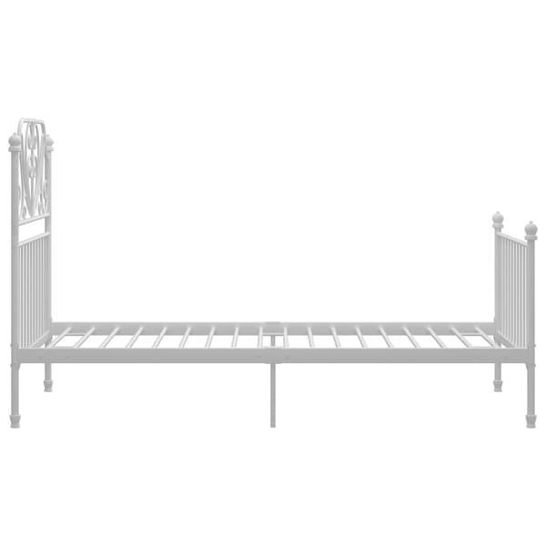vidaXL Sängram vit metall 90 x 200 cm