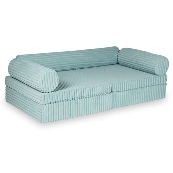 Montessori Premium Waffle Play Sofa Lys Mintgrøn