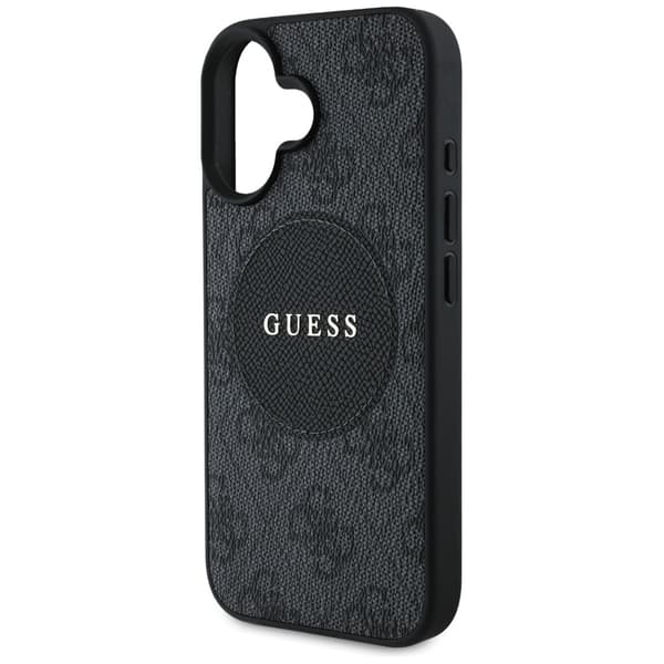 Guess 4G Circle Classic Logo MagSafe-etui til iPhone 16, sort