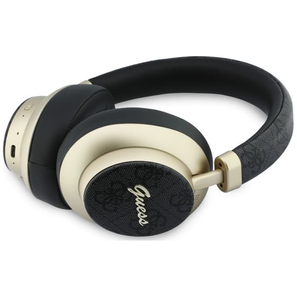 Guess Bluetooth ENC 4G Gold Script Metal Black Over-Ear Hovedtelefoner