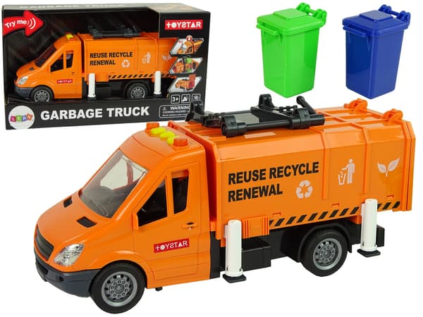 Sopbilsfriktionsdrivning ljudeffekter orange