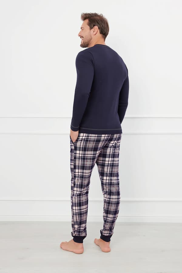 Brit herrpyjamas långärmad, långbyxor XL