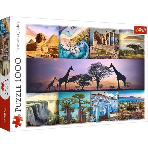 Puslespil 1000 Collage - Afrika TREFL