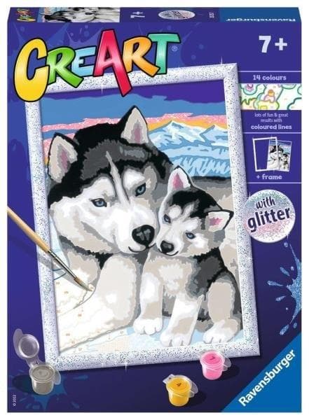 CreArt lapsille: Husky