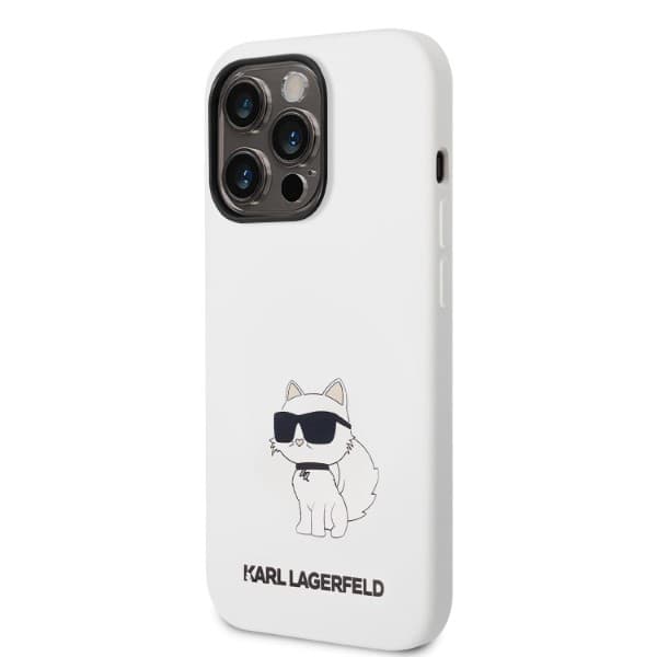 Karl Lagerfeld Silikone Choupette-etui til iPhone 14 Pro, Hvid