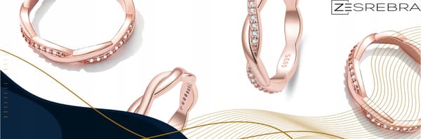 Ring S925 silver storlek 14 Roséguld