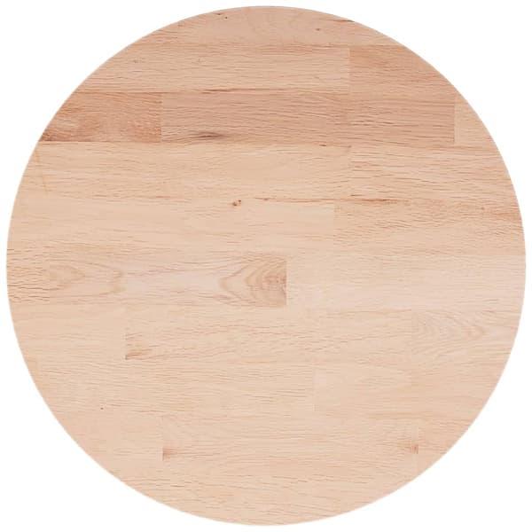 vidaXL rund bordplade, Ø40x1,5 cm, råt egetræ