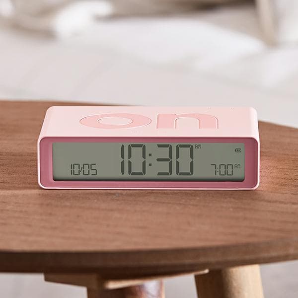 Lexon Flip Classic Dubbelsidig Väckarklocka, Rosa