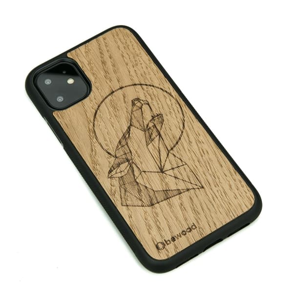 Träskal till iPhone 11 WOLF OAK
