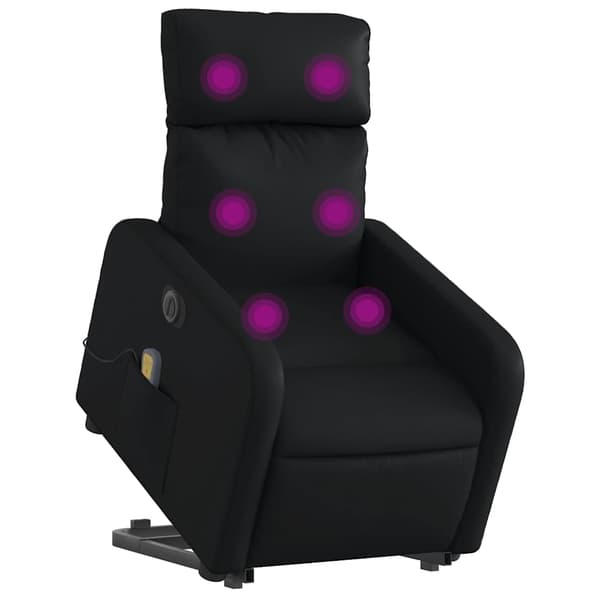 vidaXL elektrisk lænestol med massage, sort