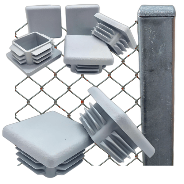 Indvendig kappe til profilstolpetag 30x30 10 stk. grå