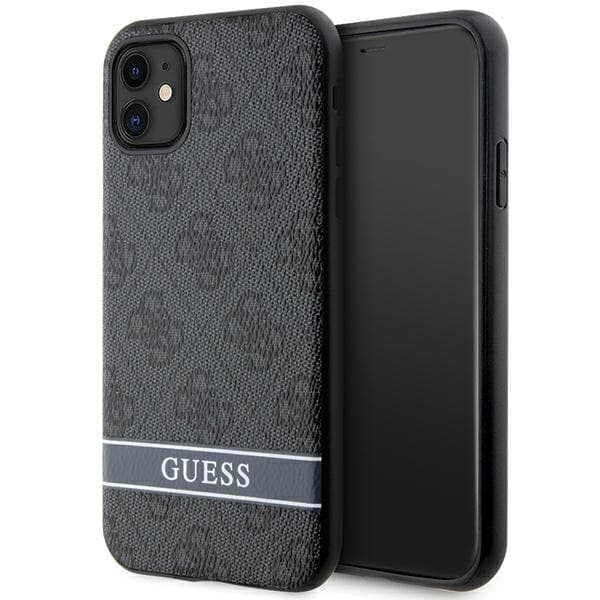 Guess 4G Stripe-etui til iPhone 11 / Xr, grå