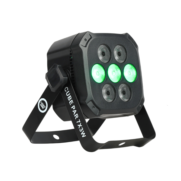 LIGHT4ME CUBE PAR 7X3W reflektor PAR scenelys lyseffekt LED RGB