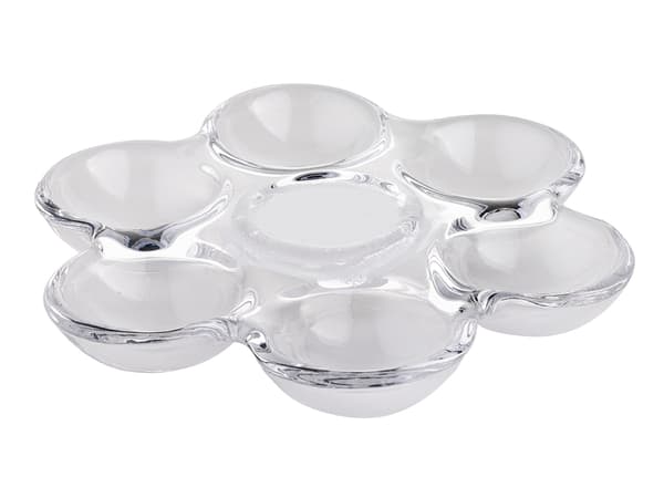 GLAS ÆGGETALLERKEN 17,4 CM