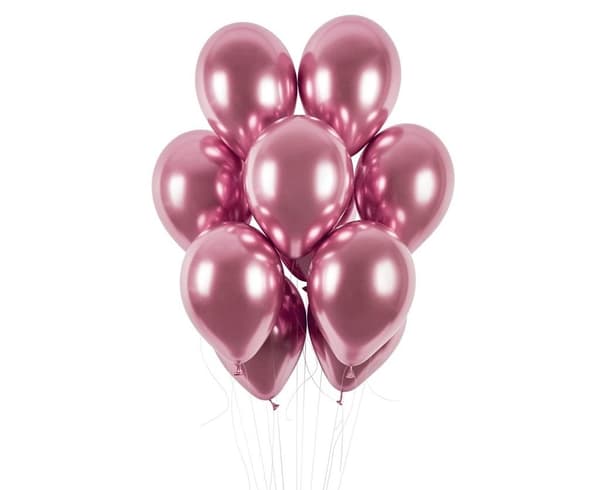 Kromlyserøde balloner 33 cm 50 stk.