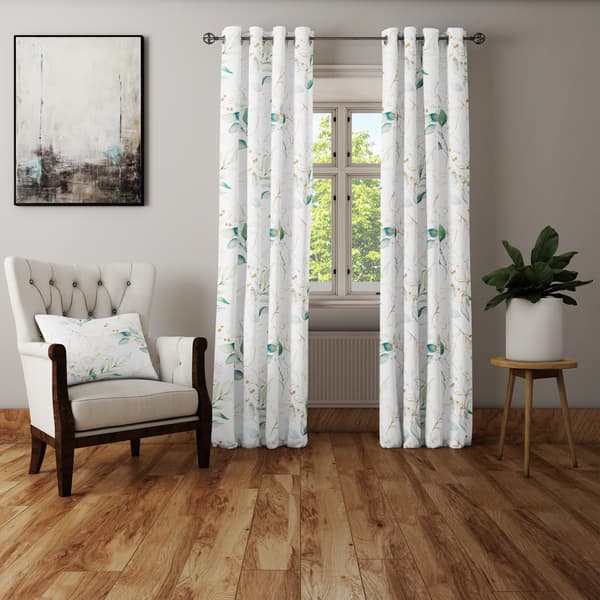 Gardin med snørehuller print 074