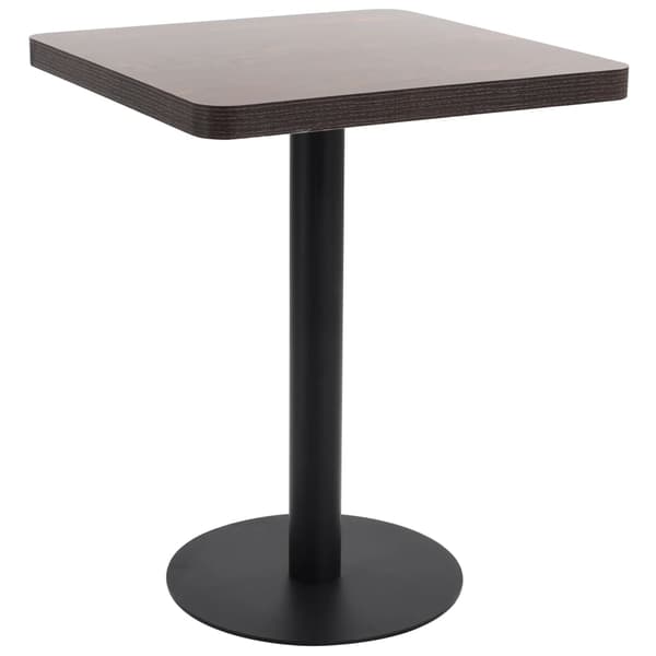 vidaXL bistrobord, mørkebrunt, 60x60 cm, MDF