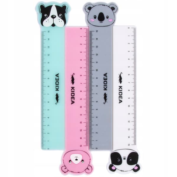 LINJAL MED FIGUR 15 CM KIDEA 0099