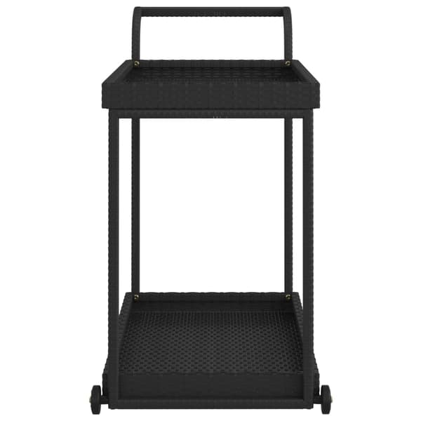vidaXL barvogn, sort, 100x45x83 cm, polyrattan