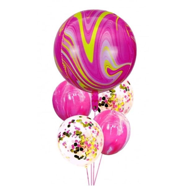 Lyserød folieballon
