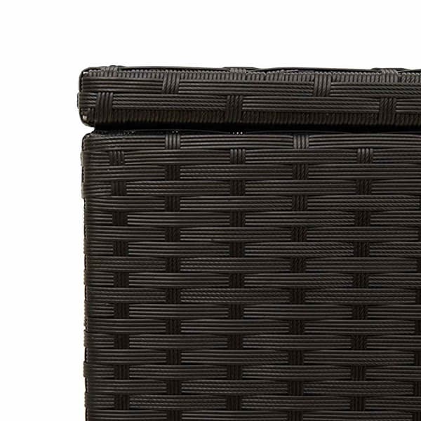 vidaXL opbevaringskasse til haven, sort, 291 l, polyrattan