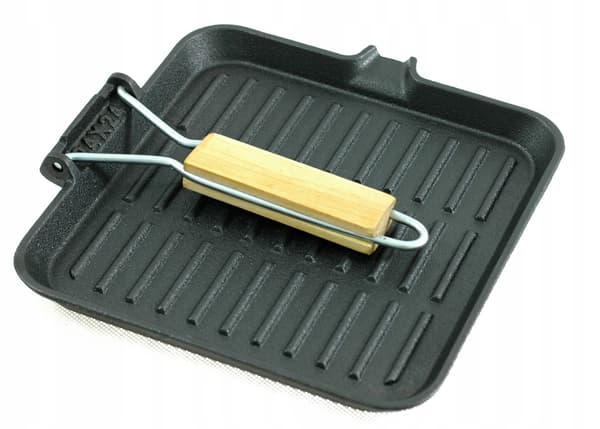 Krisber 24 cm støbejernsgrillpande