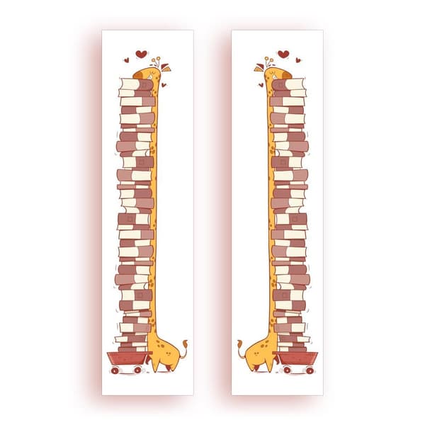 Kartongbokmärke - Giraffer läser också