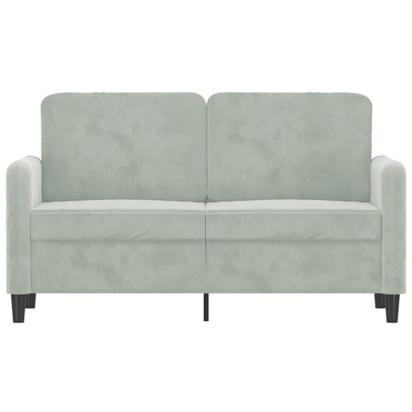 vidaXL 2-sitssoffa ljusgrå 120 cm klädd i sammet