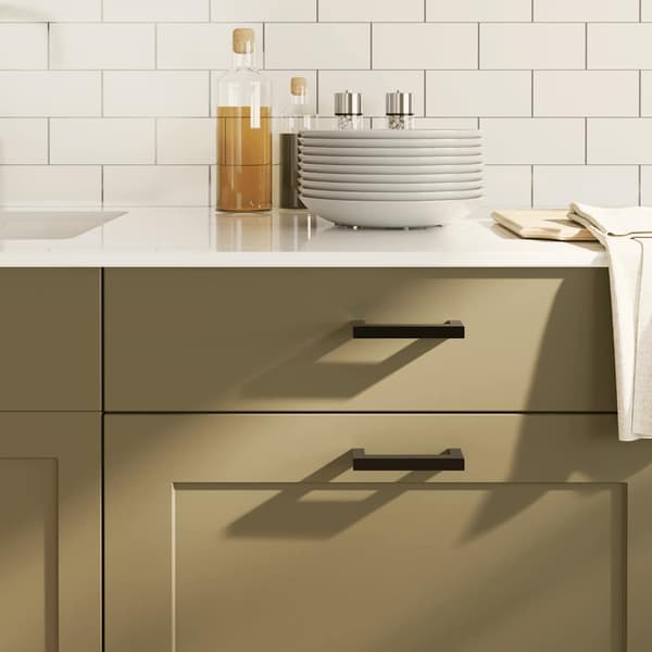 vidaXL skabsgreb 10 stk. sort 96 mm rustfrit stål