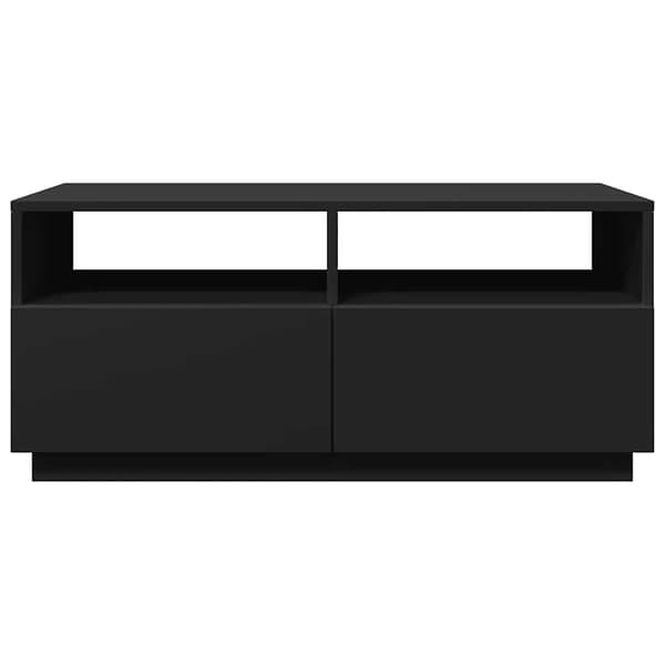 vidaXL LED sofabord sort 90x49x40 cm