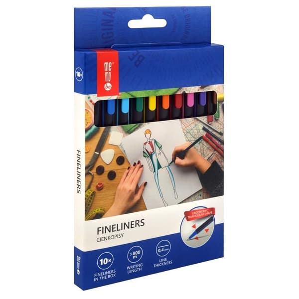 MemoBe fineliners 0,4 mm 10 farver
