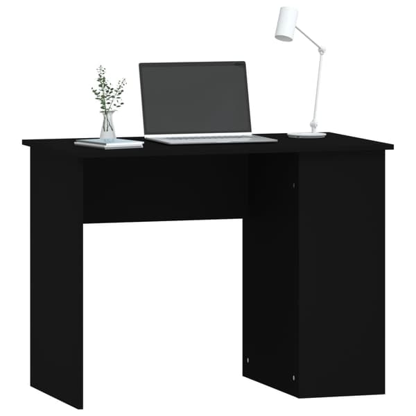 vidaXL skrivebord, sort, 100x55x75 cm, træbaseret materiale