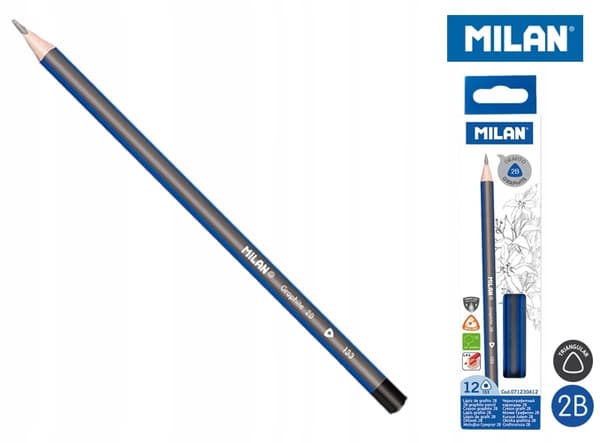 MILAN TRÄKANGULÄR PENNA 2B A'12 3982