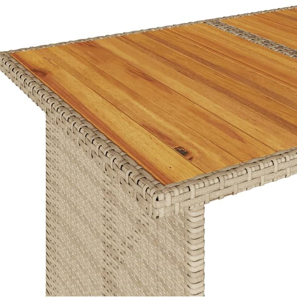 vidaXL 2-delat trädgårdsmöbelset med kuddar, beige, polyrotting