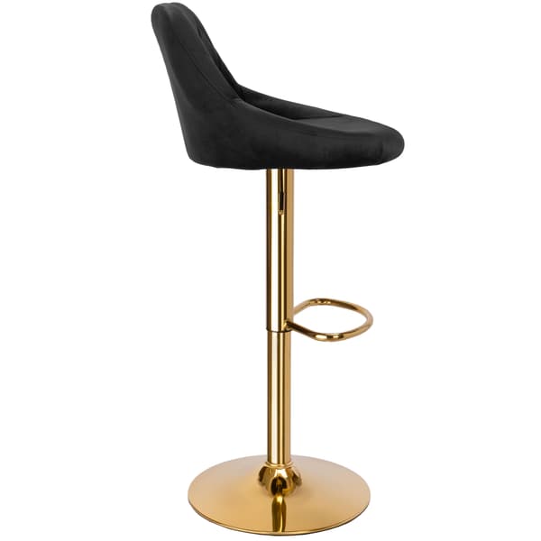 Cydro Gold barstol, sort fløjl