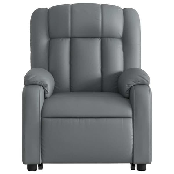 vidaXL Lyftbar massagefåtölj, grå, konstläder