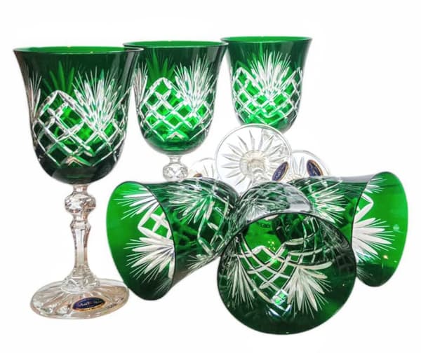 Smaragdkristallvinglas 220 ml Ananas