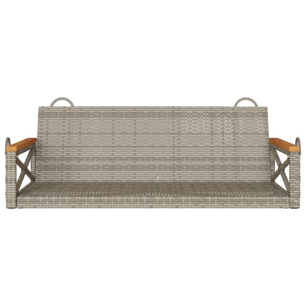 vidaXL Keinutuoli, harmaa, 109x62x40 cm, polyrottinki
