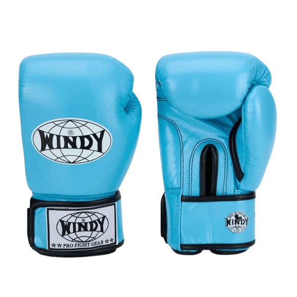 Windy Classic boksehandsker i ægte læder, blå 16OZ