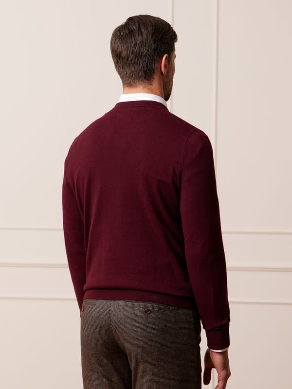 Bordeauxrød sweater Peaston L