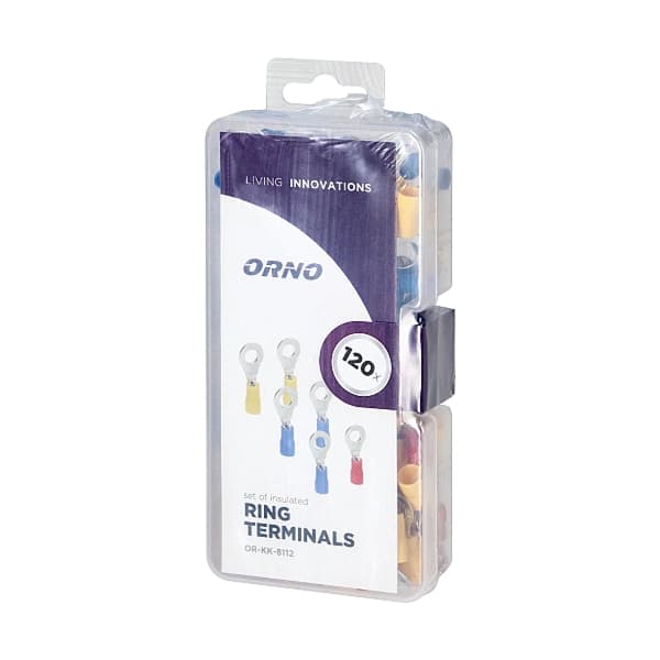Isolerad ringkabelterminalsats M4-M8 120 delar