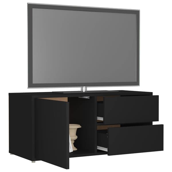 vidaXL TV-skab sort 80x34x36 cm spånplade