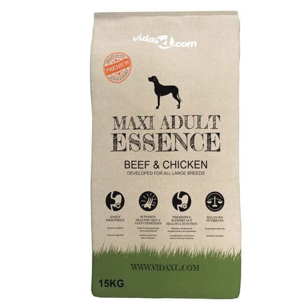 vidaXL Maxi Adult Essence torrfoder för hundar, 15 kg