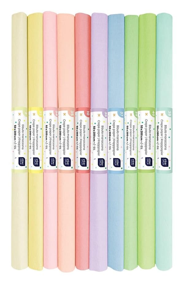 Kräppapper MIX Pastell (10 st)