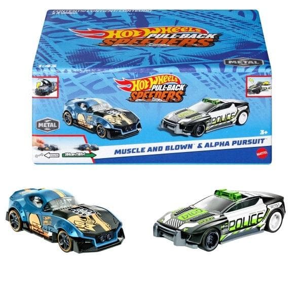 Hot Wheels Pull-Back Speeders 2-pack mix